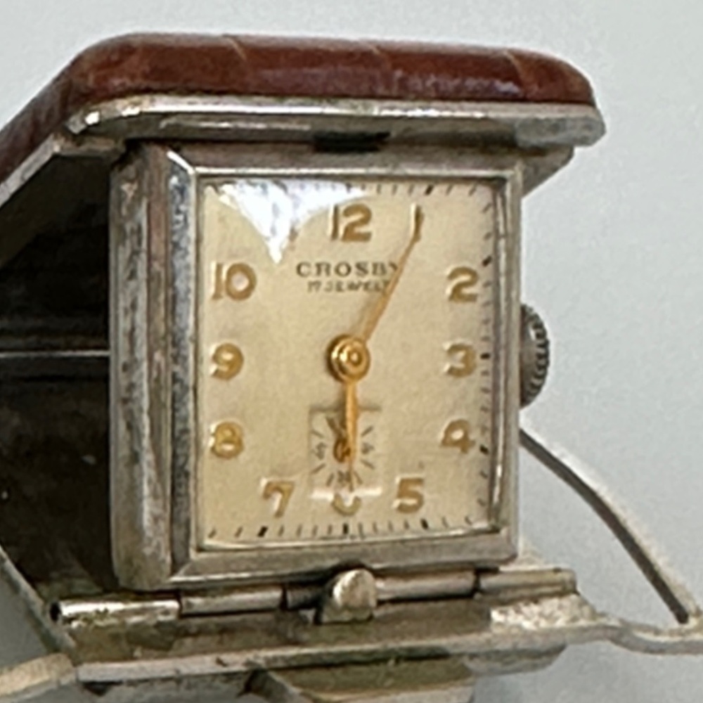 watch small Silver and Gold Travel Alarm Clock